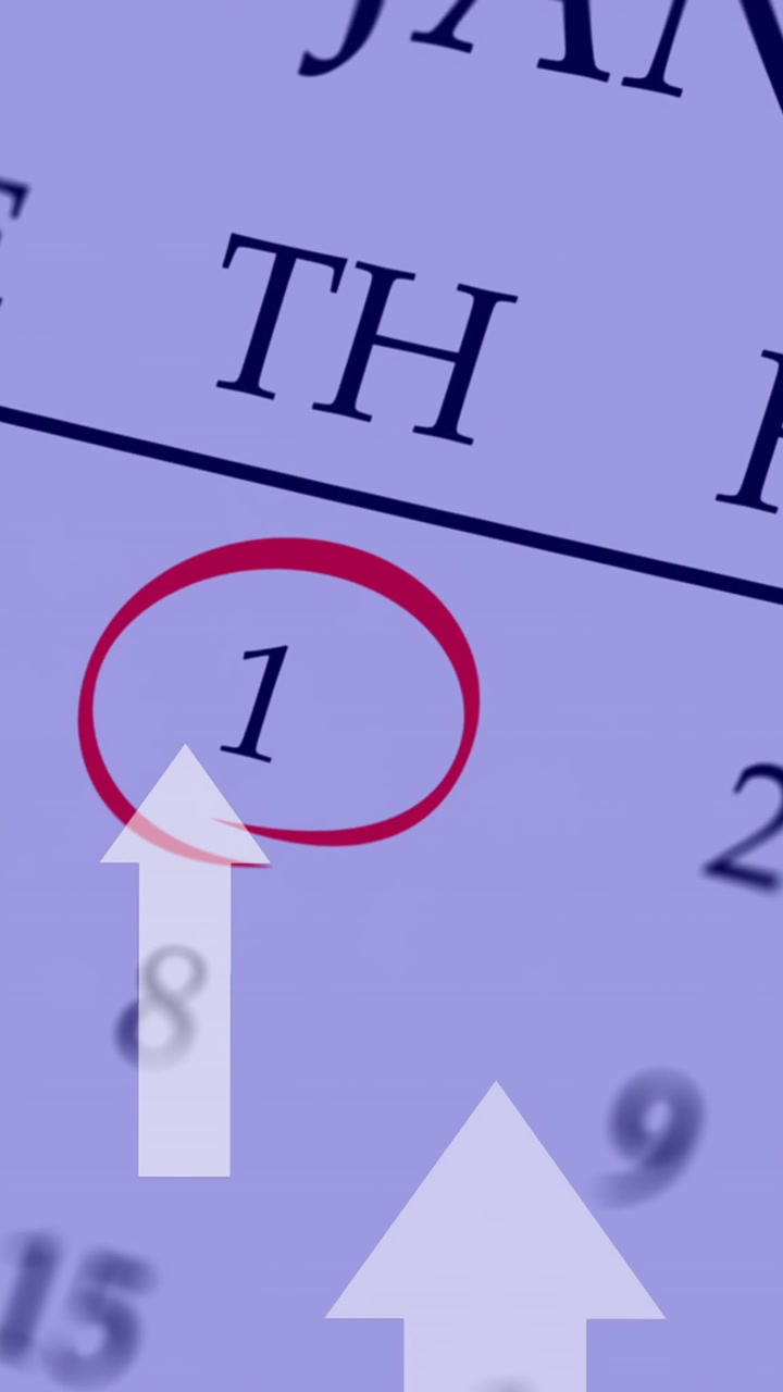 Animation of arrows over calendar