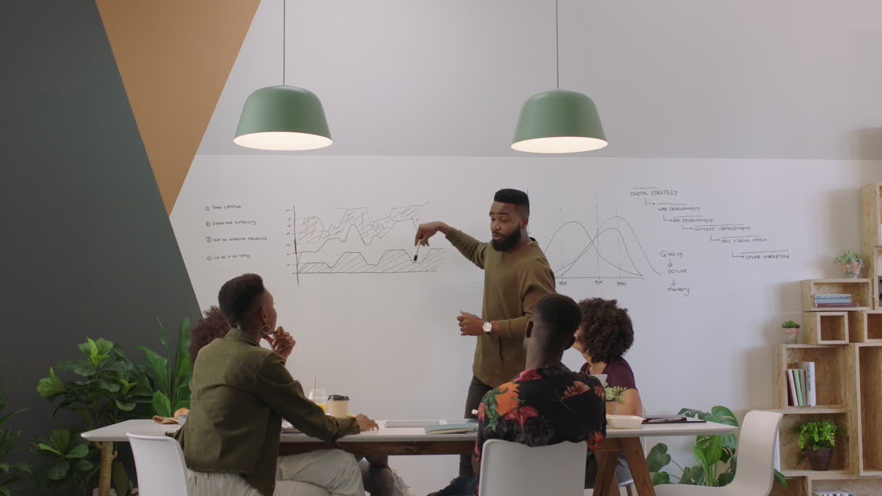 african american business people celebrating success enjoying victory team leader businessman excited dancing funny in happy boardroom meeting presentation