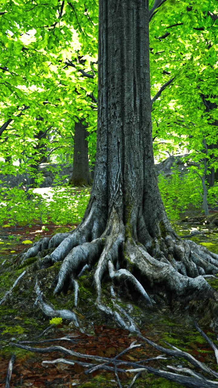 Close up of Tree Roots in Forest
