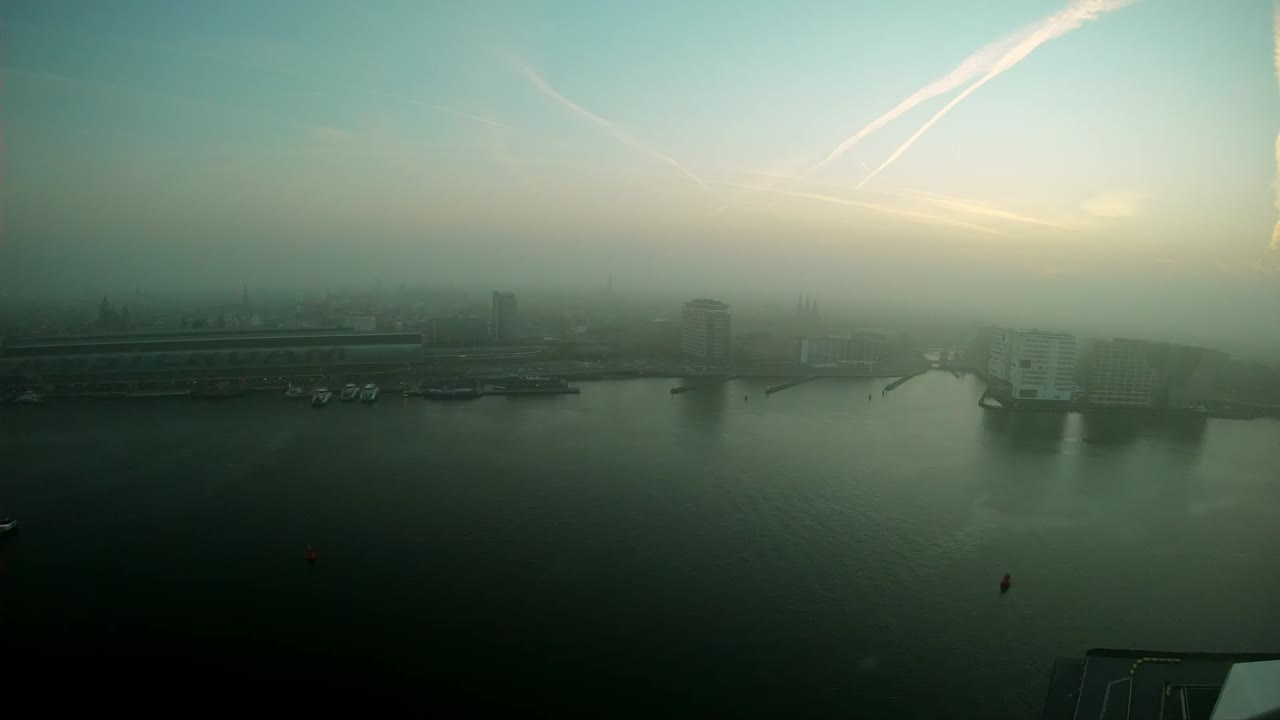 네덜란드, 암스테르담에서 타임랩스 비디오