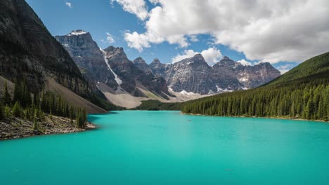 banff national park, alberta, canada, time lapse view of moraine lake during summer