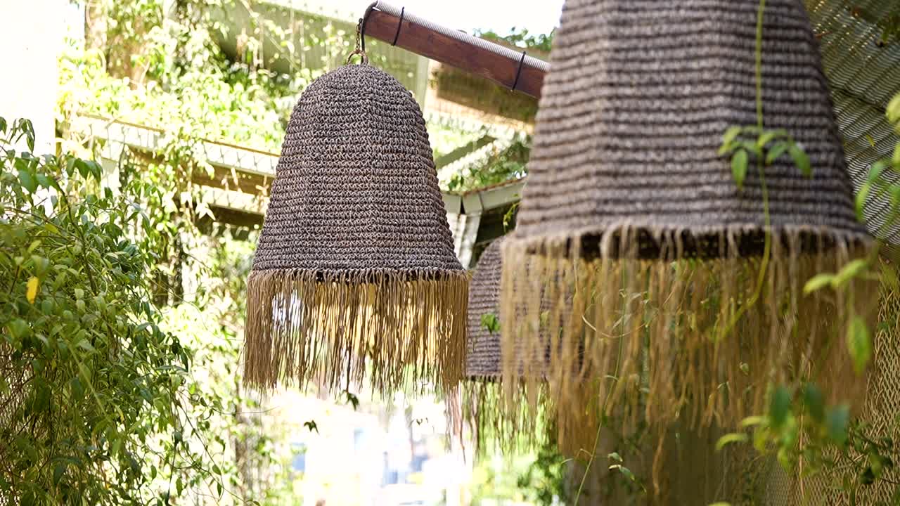 Wicker Decorations, Like Lanterns, Swaying in the Summer Breeze
