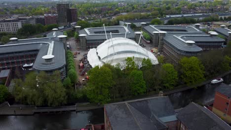 Drone-shot-University-of-Nottingham-Castle-Meadow-Campus-in-England