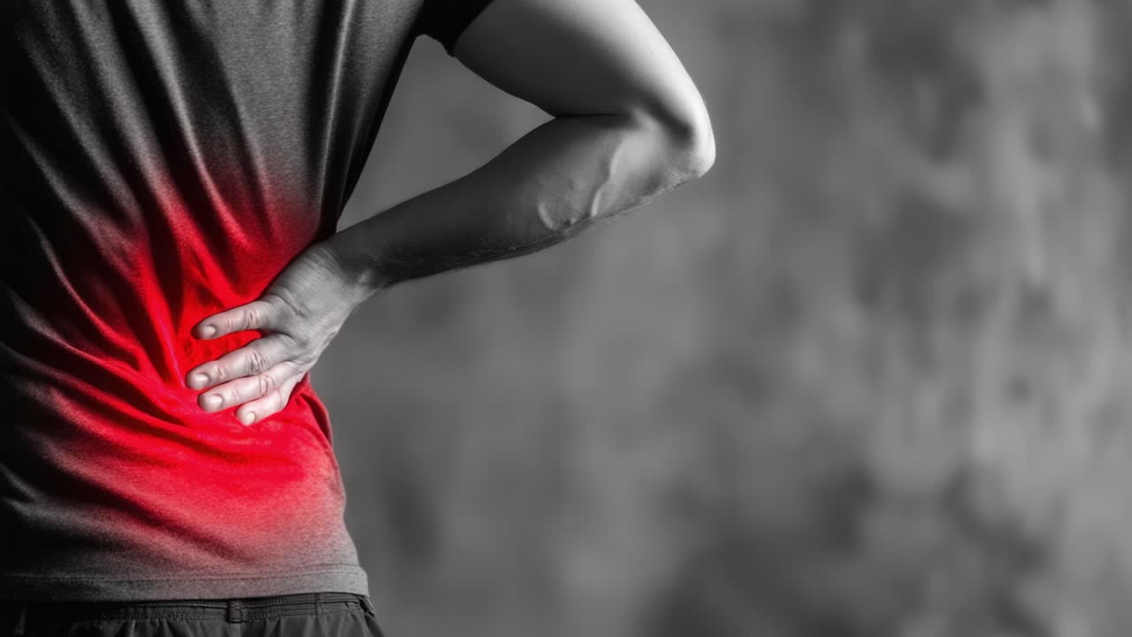 A Close-Up Look at the Struggles of Chronic Pain: An Individual Grasping Their Lower Back, Expressing the Burden of Discomfort That Affects Daily Life