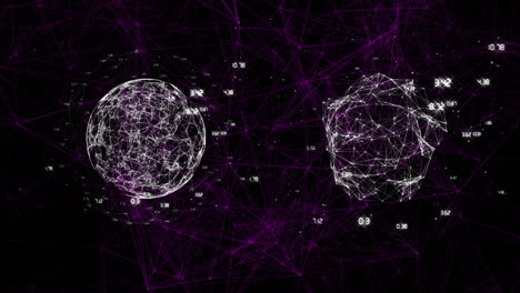 digital globe and binary code with soundwaves