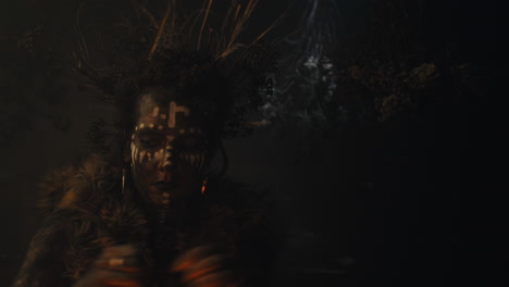a witch in an old magical hut cast a curse