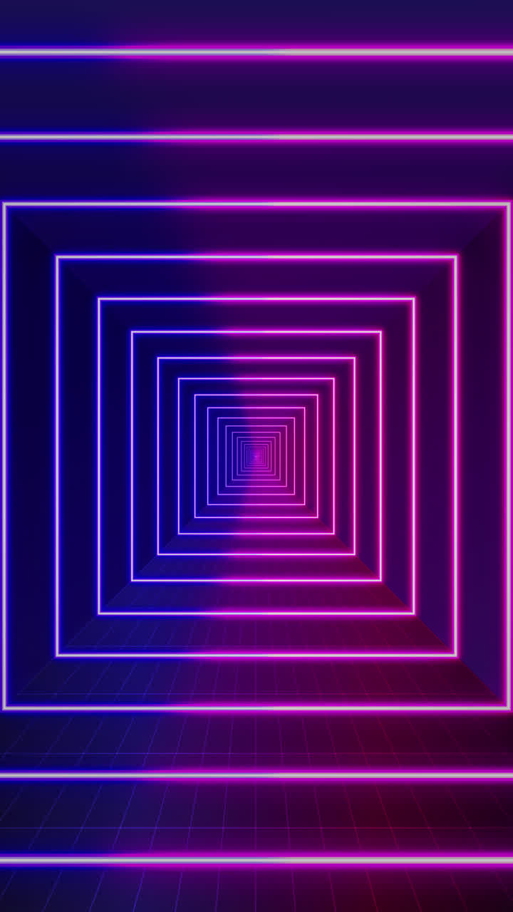 Neon Tunnel Perspective
