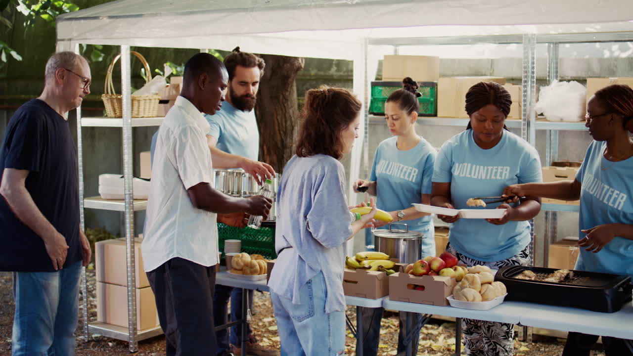 Less Privileged People Receive Free Food