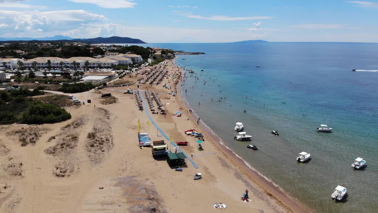 Aerial 4k Footage of Corfu coastline