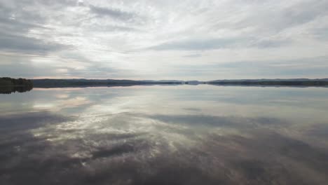 Static-shot-of-Sweden-lake-with-beautiful-landscape-in-Sweden