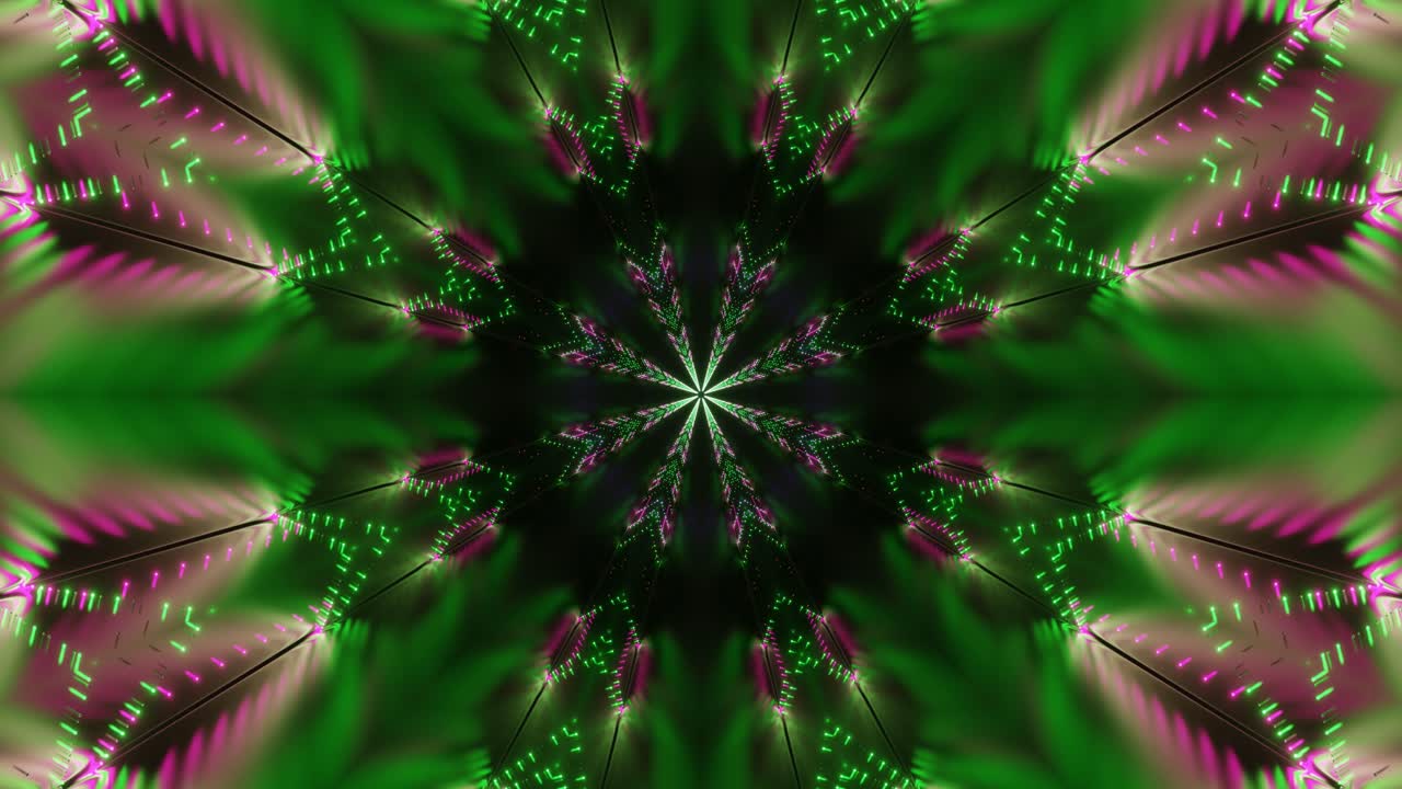 A captivating display of swirling neon colors and abstract shapes forms a seamless looping animation, perfect for enhancing any digital environment with dynamic visual interest