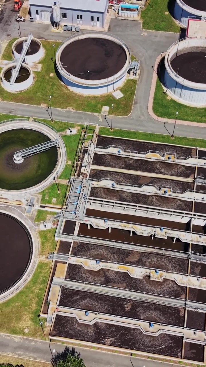 Water treatment facility processing wastewater in a rural area