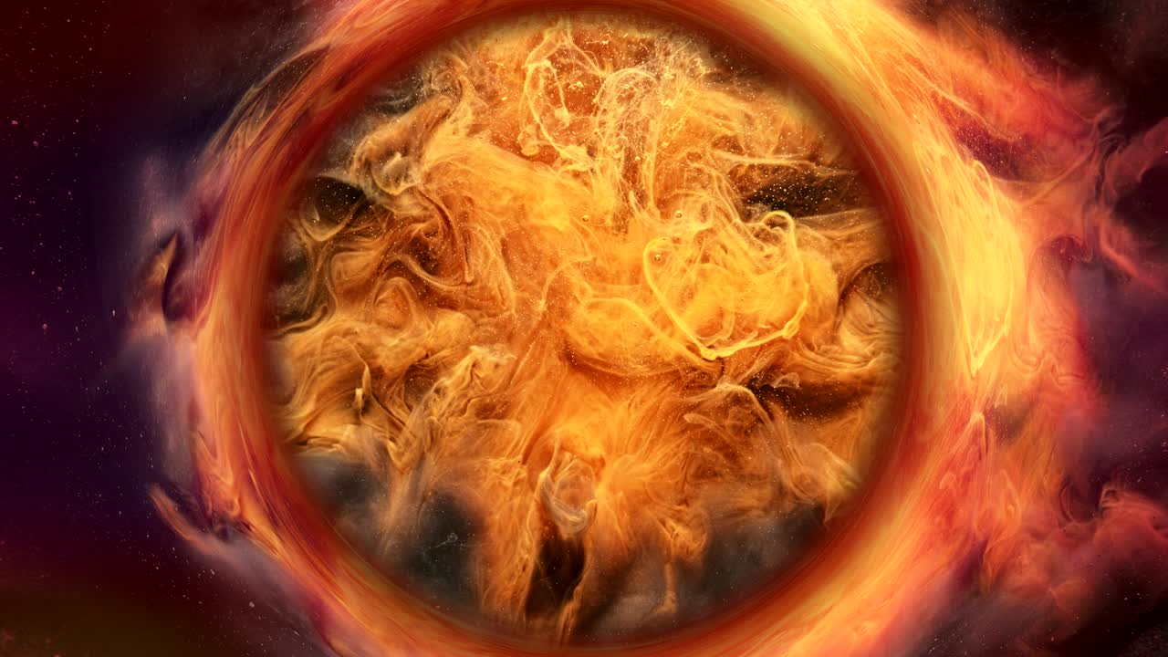 mezcla de tinta mágica bola de cristal círculo de color dorado