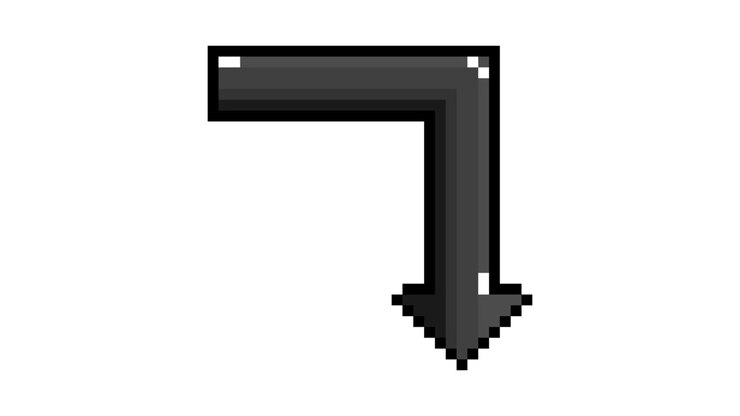 Pixel Art Pop-up Icon Animation with arrow pointing straight down from midway (6).mov