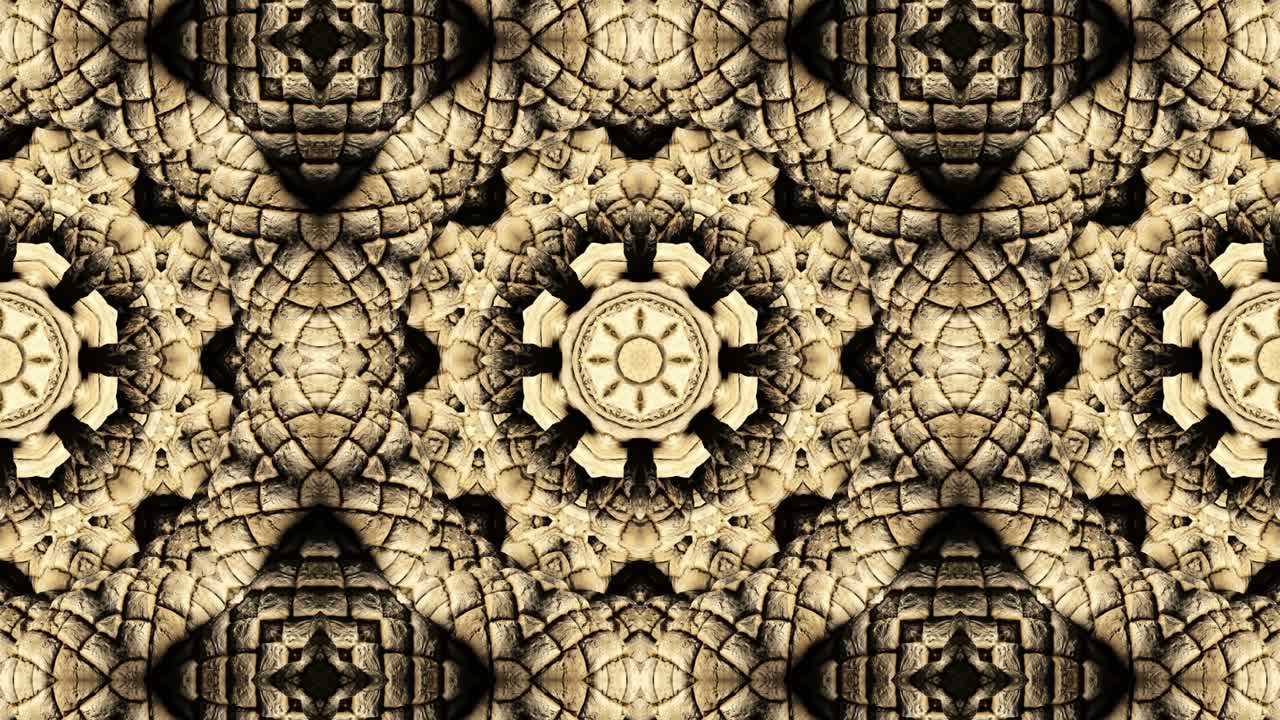 la textura de piedra en bucle 3d es un fondo decorativo abstracto. un caleidoscopio hipnótico y adornado.