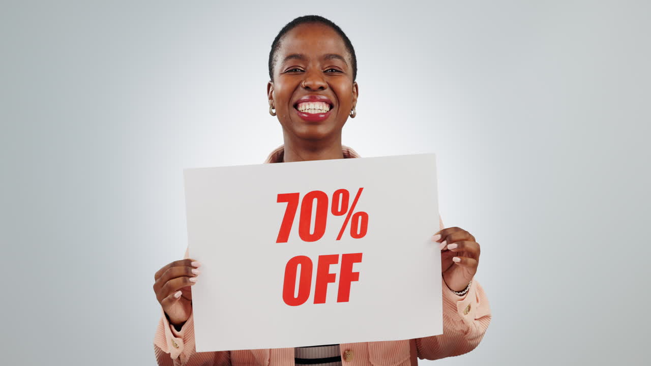 Sconto, cartello e promozione al dettaglio
