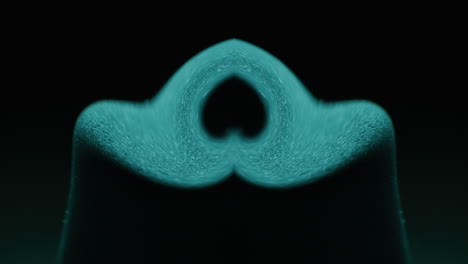 teal abstract geometric shape