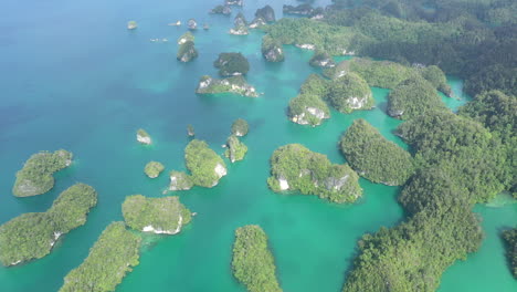 aerial view of tropical islands and turquoise waters