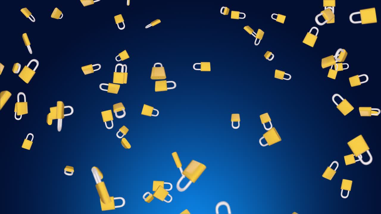 Falling Padlocks Animation