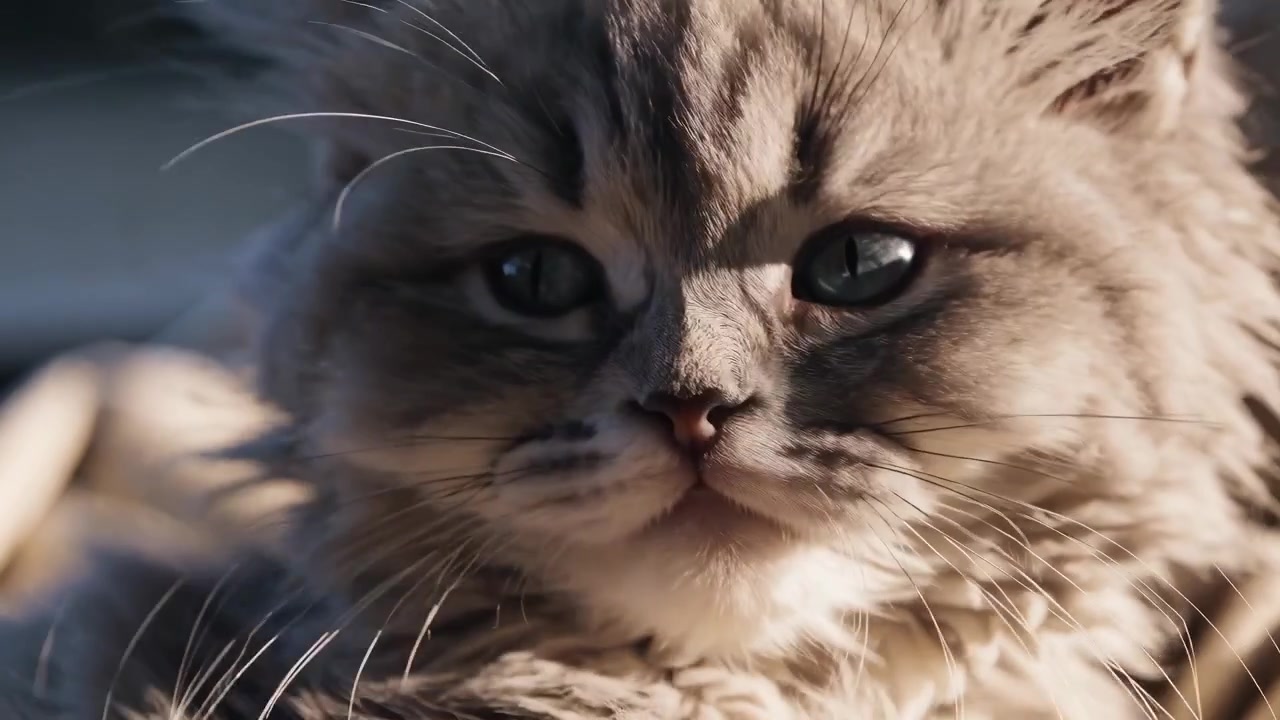 Ritratto in primo piano di un soffice gattino grigio
