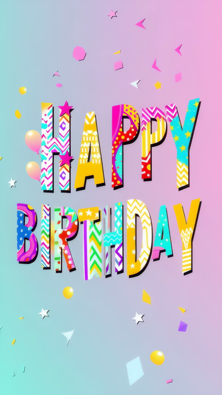Happy Birthday Colorful Greeting Card