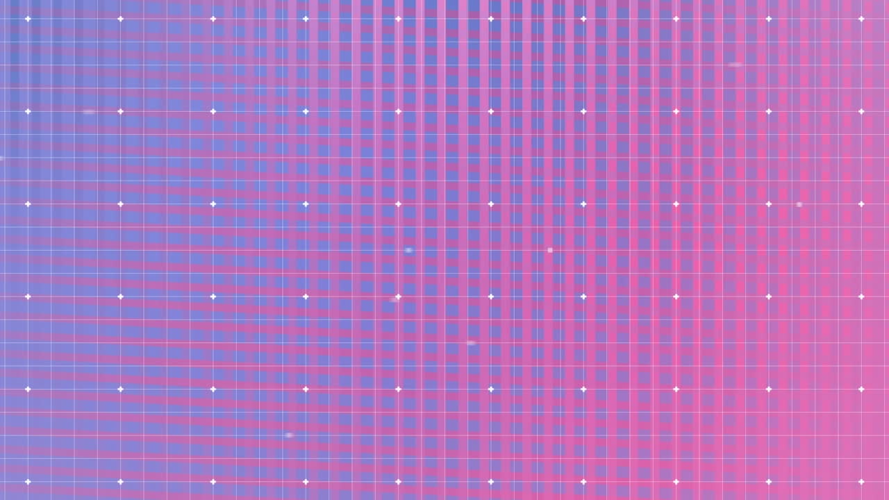 분홍색과 보라색 배경에  ⁇ 색 점의 애니메이션