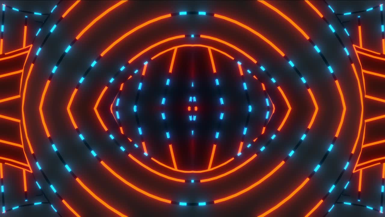 Abstract Tunnel luminoso al neon