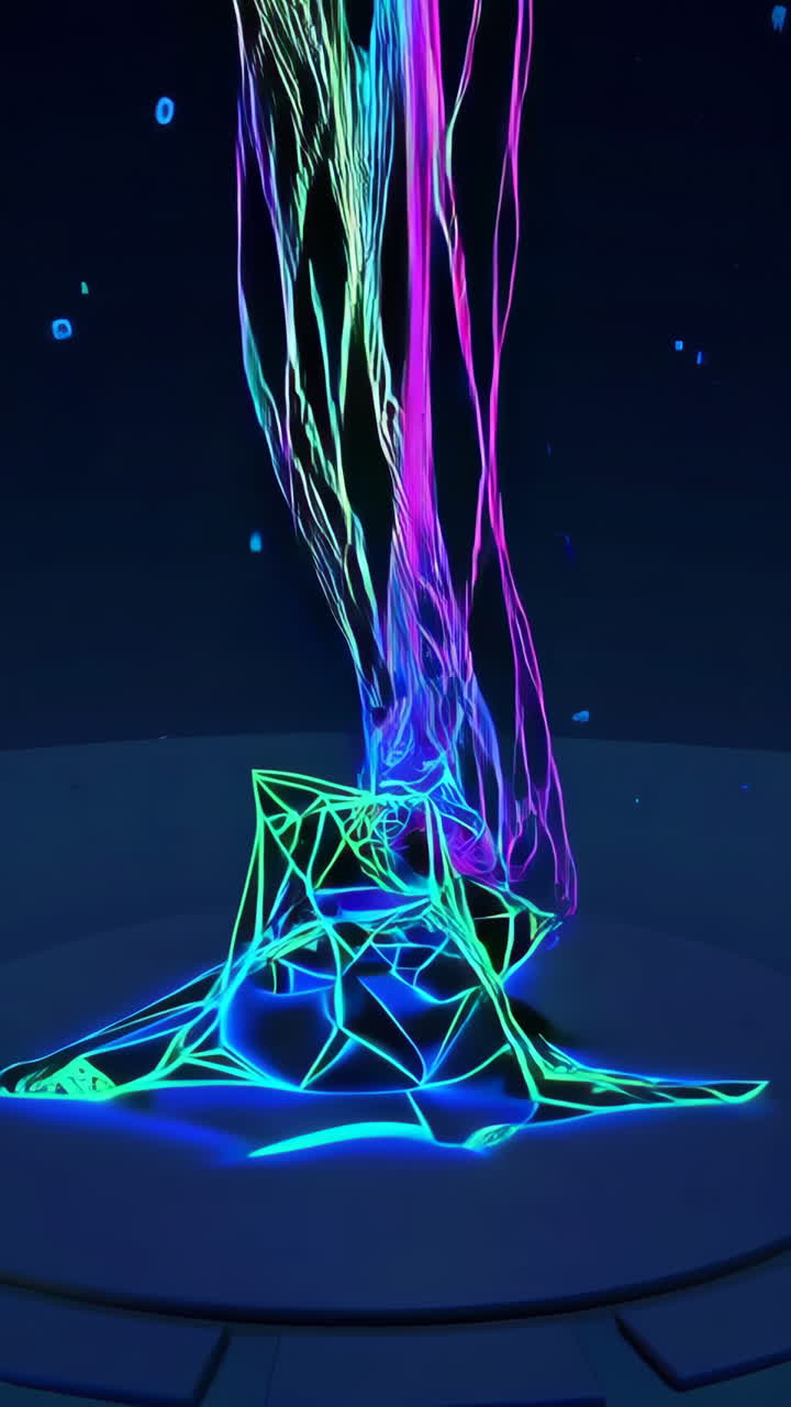 Neon Geometric Abstract Art