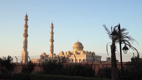 el mina masjid mosque in hurghada, a view from the sea, egypt