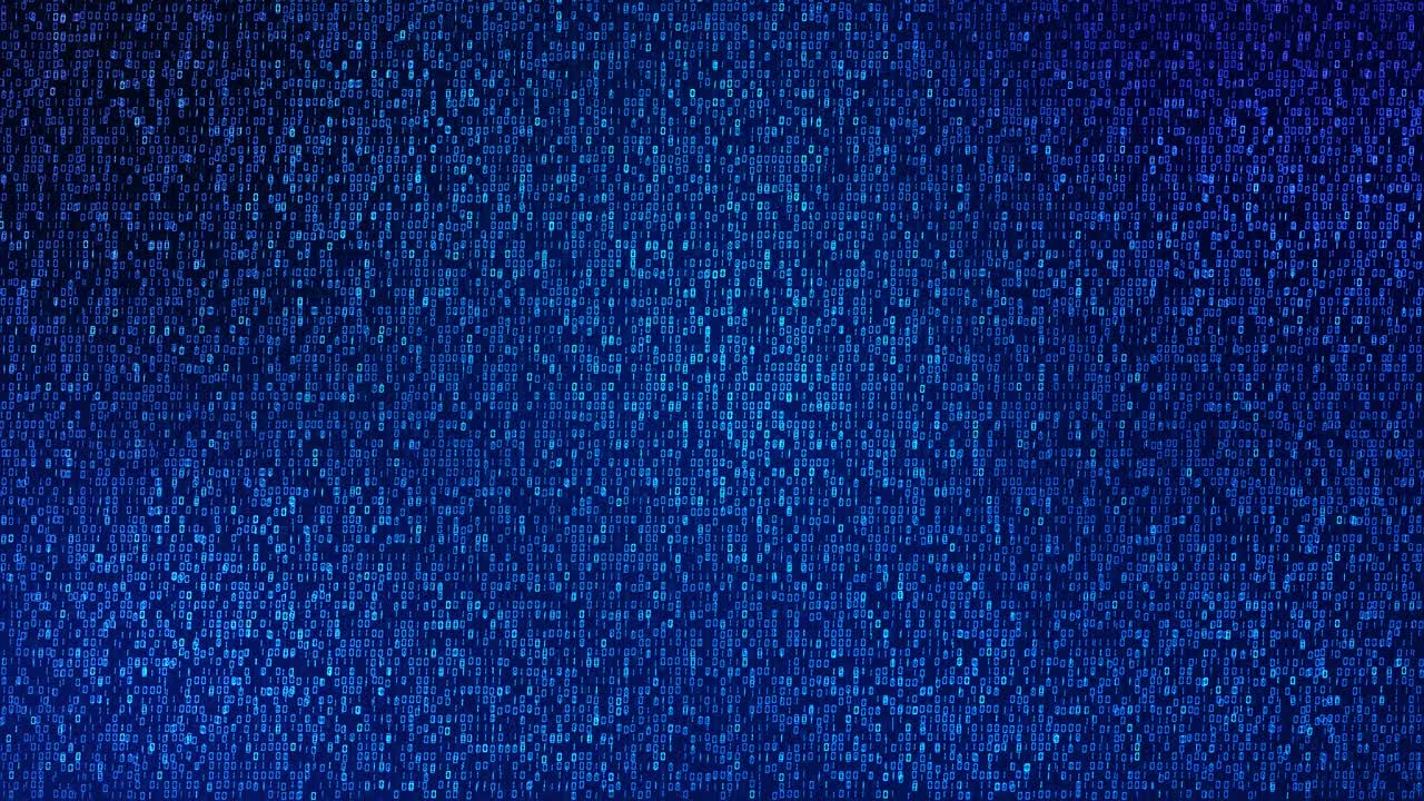Digital Innovation: AI and Cyber Technology Looping Computer Binary Background