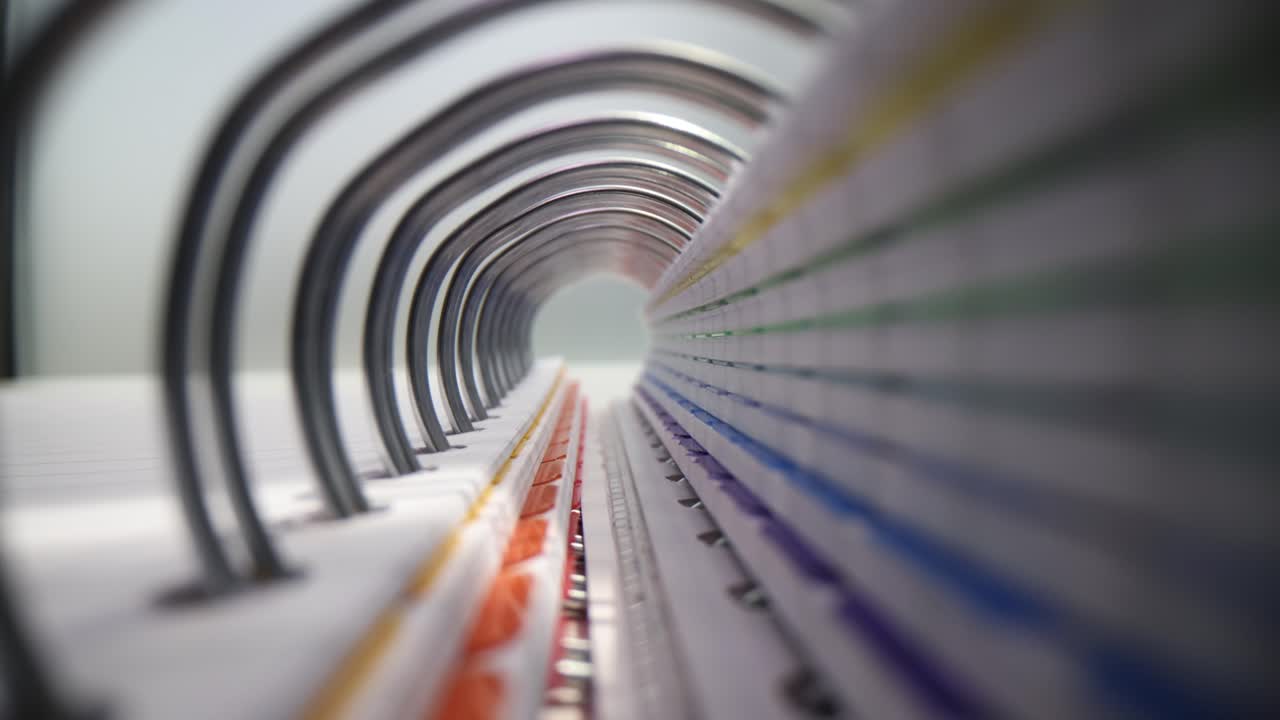 Close-up of a Colorful Spiral Notebook