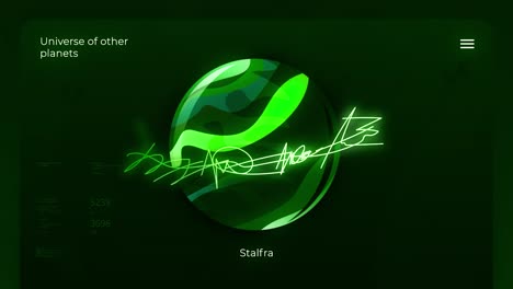 representación abstracta de otros planetas