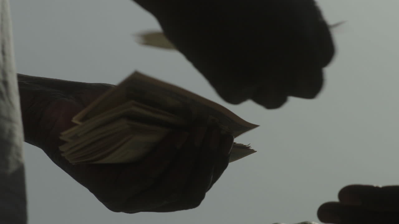 Person exchanging money