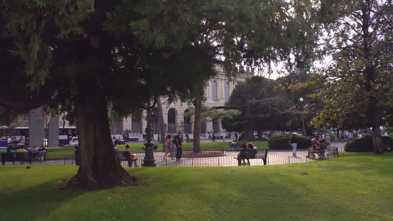 Park in Bra square in Verona in Italy 2