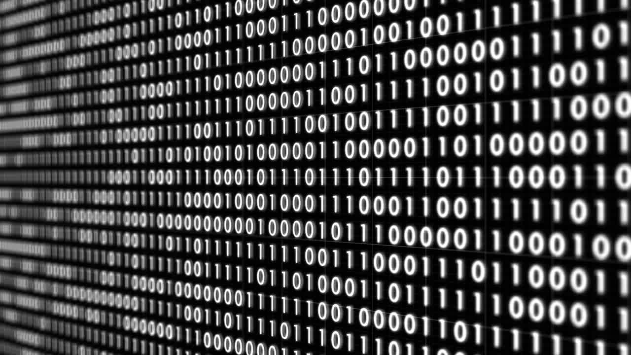 Static rows of dense binary code, consisting of alternating 1s and 0s, represent the fundamental data structure of digital communication and computer systems.” Let me know how you like it.