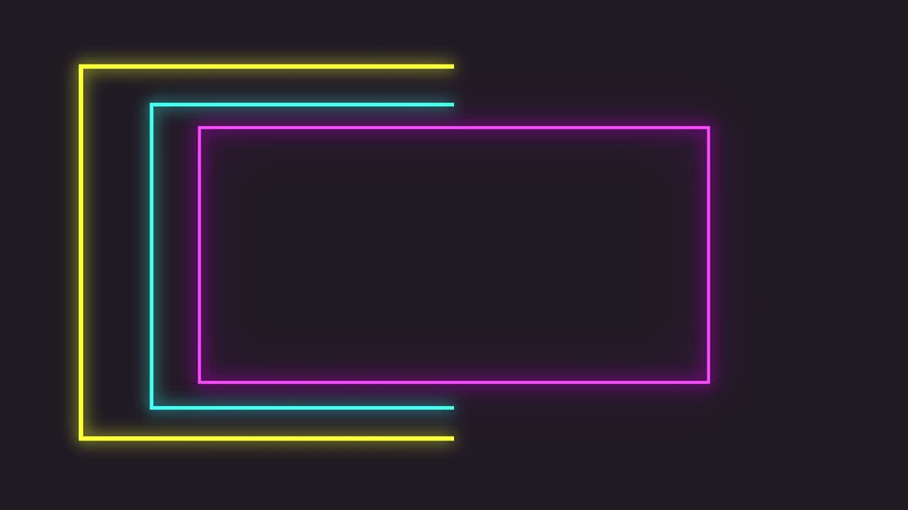 fondo sin costuras abstracto azul púrpura espectro amarillo animación en bucle luz ultravioleta brillante línea de neón o patrón de caja de neón web led pantallas tecnología de proyección.
