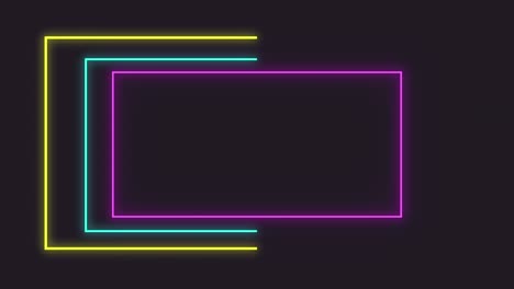 fondo sin costuras abstracto azul púrpura espectro amarillo animación en bucle luz ultravioleta brillante línea de neón o patrón de caja de neón web led pantallas tecnología de proyección.
