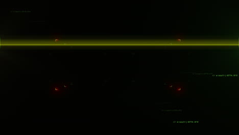cyberpunk digital screen with hud elements