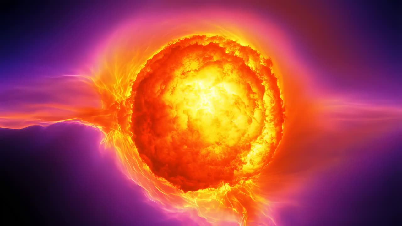 A stunning view of a star