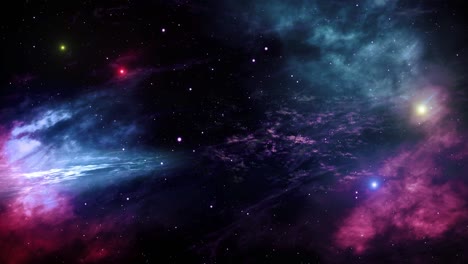 Weltraumgalaxie,-Nebel-Und-Sterne-Im-Hintergrund