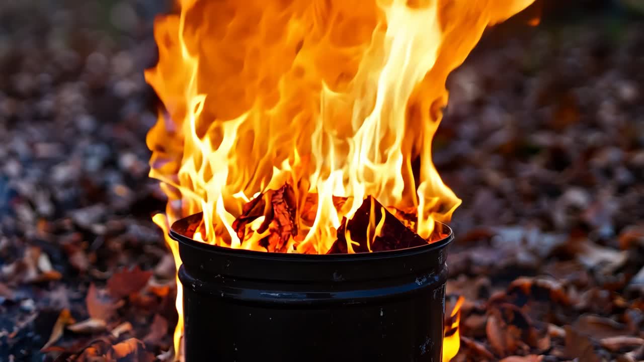 땅 위 에 앉아 있는 불 을 고 있는 불