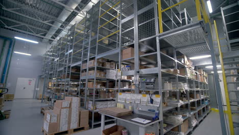 large warehouse storage facility with high shelving