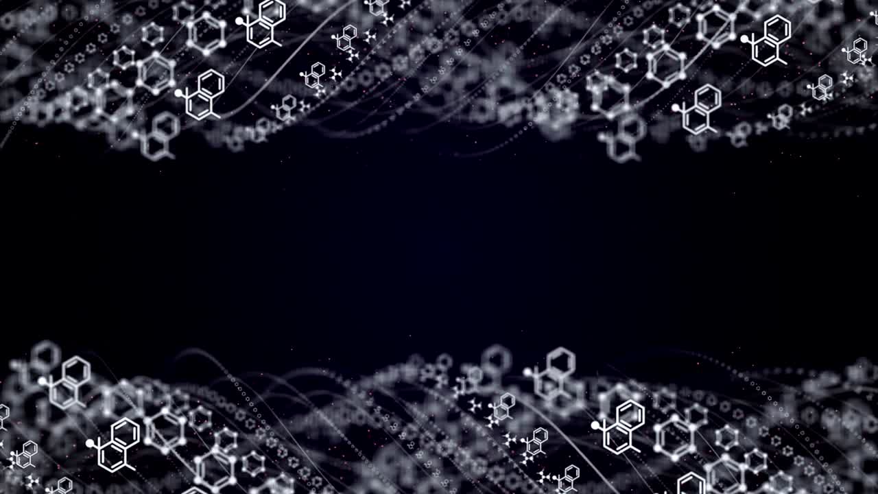化学分子 アニメーション 背景 レンダリング ループ 4k