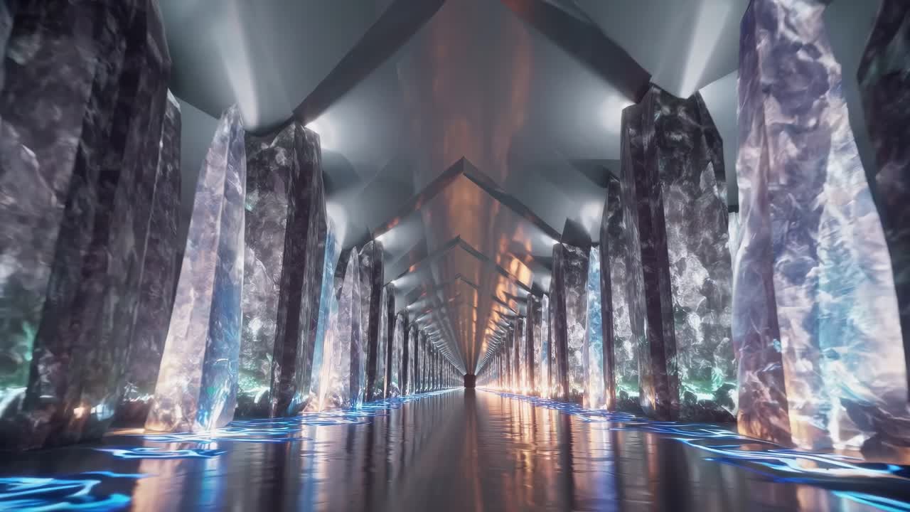 Futuristic Crystal Tunnel