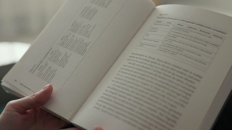 A Hand Flipping Through the Pages and Perusing a Book - Close Up