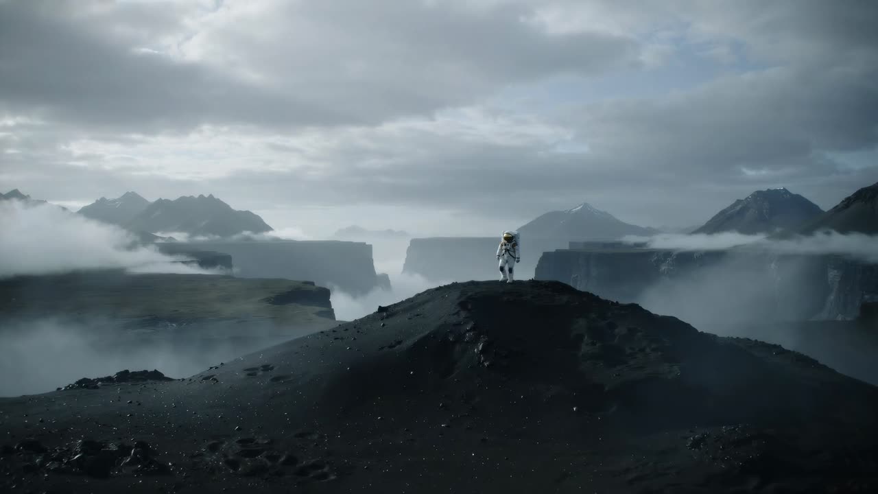 외계 행성에 우주 비행사