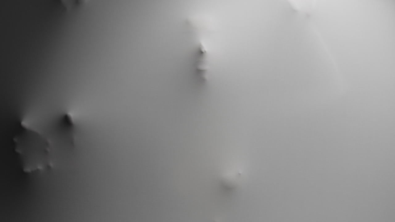 Scary silhouettes appears from the white wall