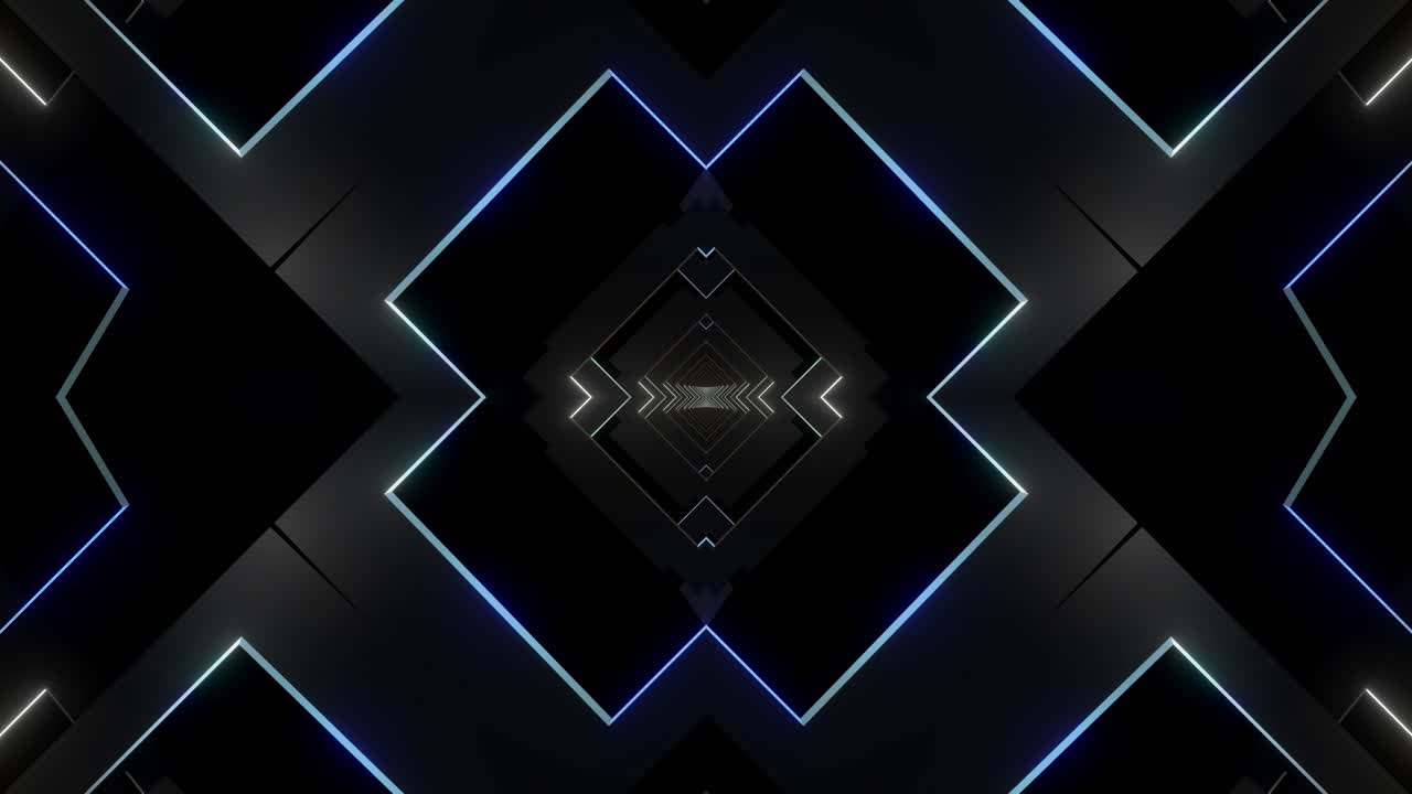 Abstract Geometric Pattern with Glowing Lines