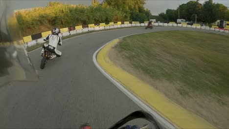 point of view of a pitbike race in italy-1