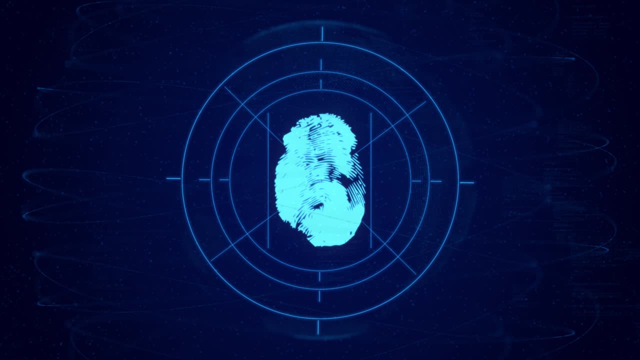 지문, 신분, 비밀번호, 스캔 루프, 배경, 스캔 식별